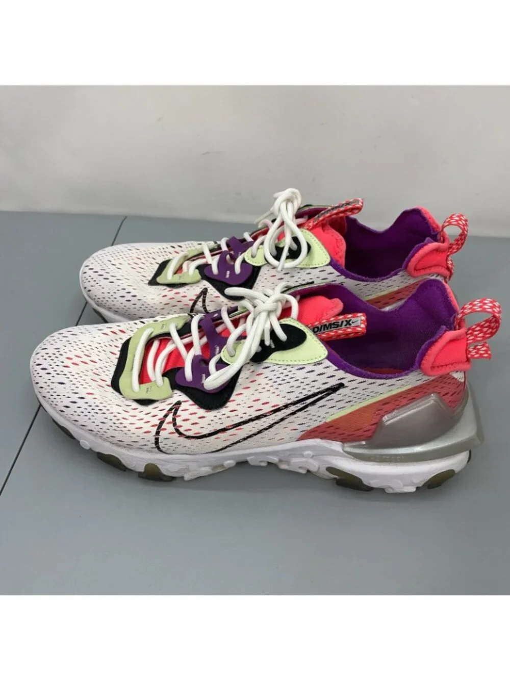 Nike React Vision Sneakers Shoes Running Training Barely Volt Pink White Mens 12